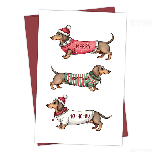 Christmas Dachshund Greeting Card