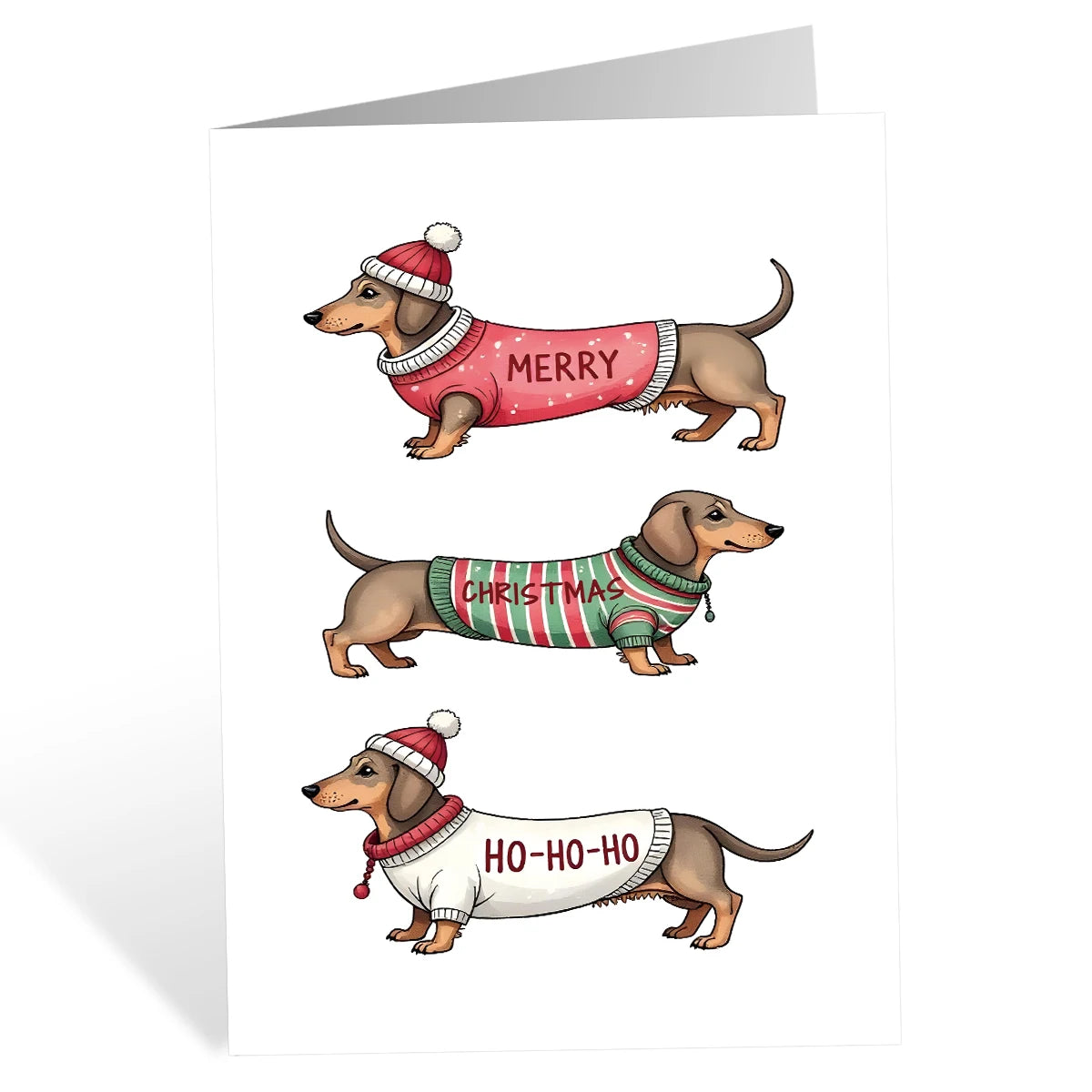 Christmas Dachshund Greeting Card