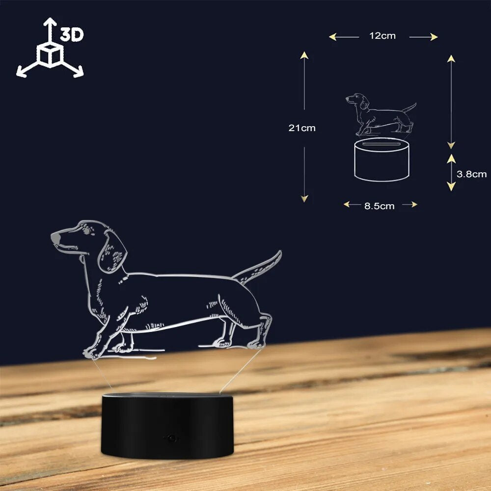 Dachshund 3D Light