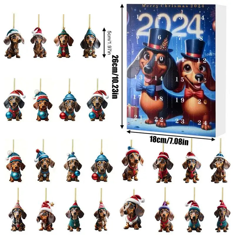 Dachshund Dog Pendant Advent Calendar