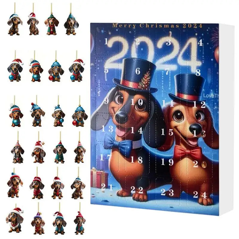 Dachshund Dog Pendant Advent Calendar