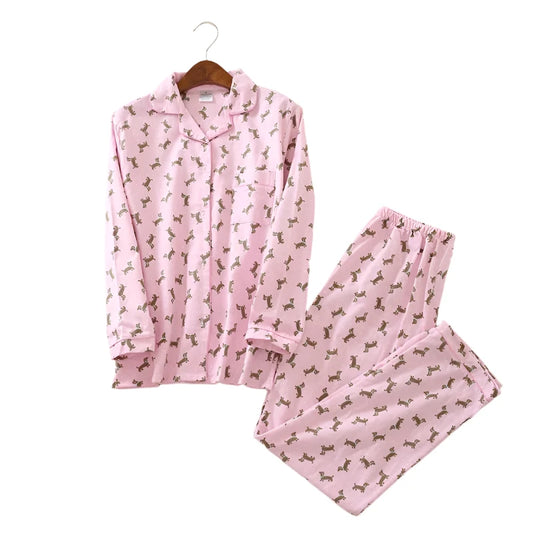 Ladies Dachshund Pyjamas Set