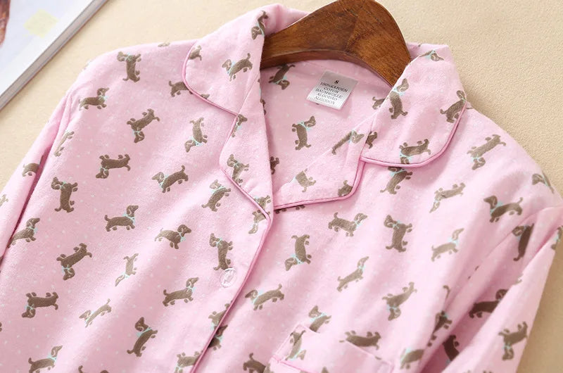 Ladies Dachshund Pyjamas Set