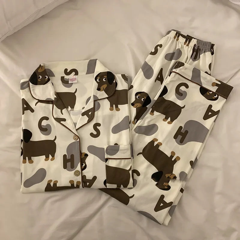 Dachshund Women's Pyjamas Set Top and Trousers