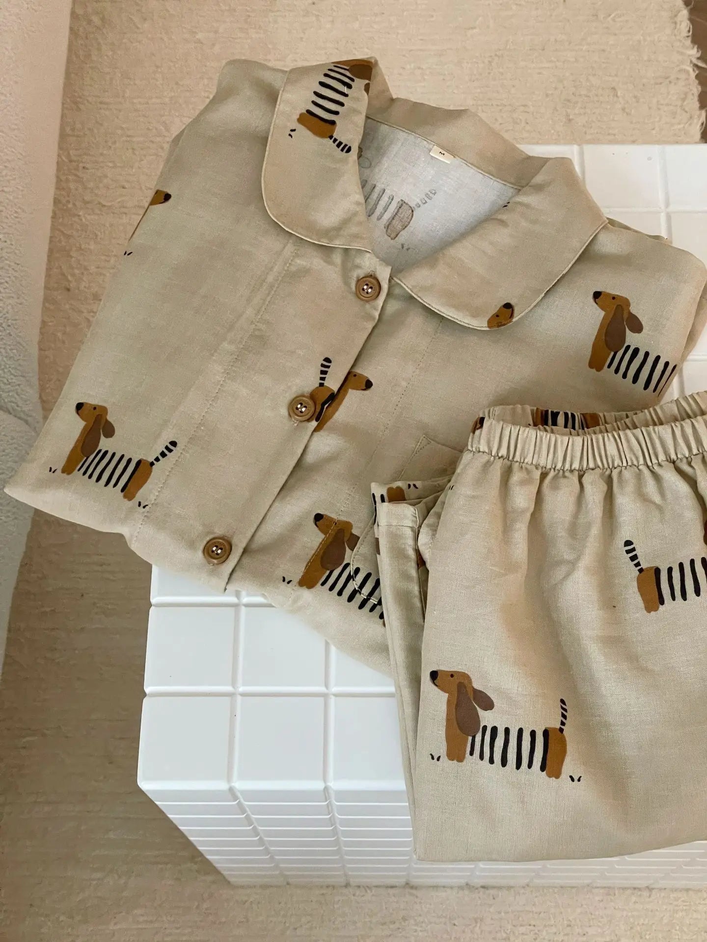 100% Cotton Women's Dachshund Print Pyjamas