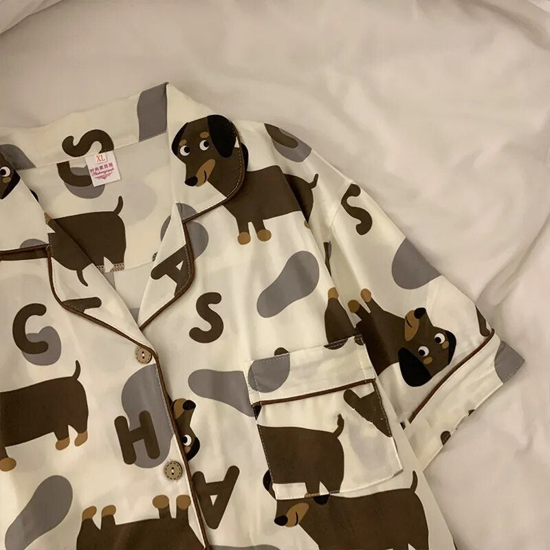 Dachshund Women's Pyjamas Set Top and Trousers