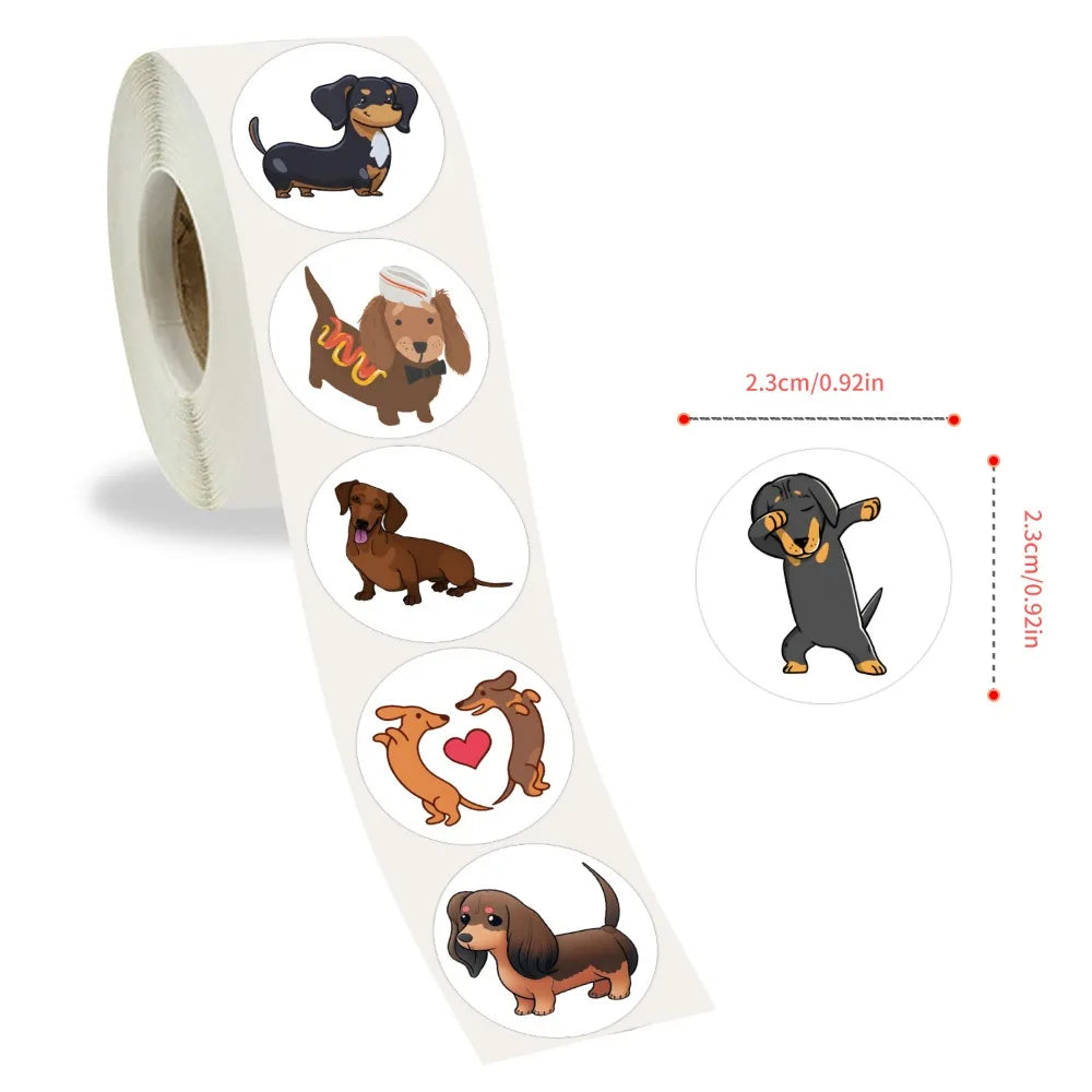 500pcs Dachshund Dog Stickers
