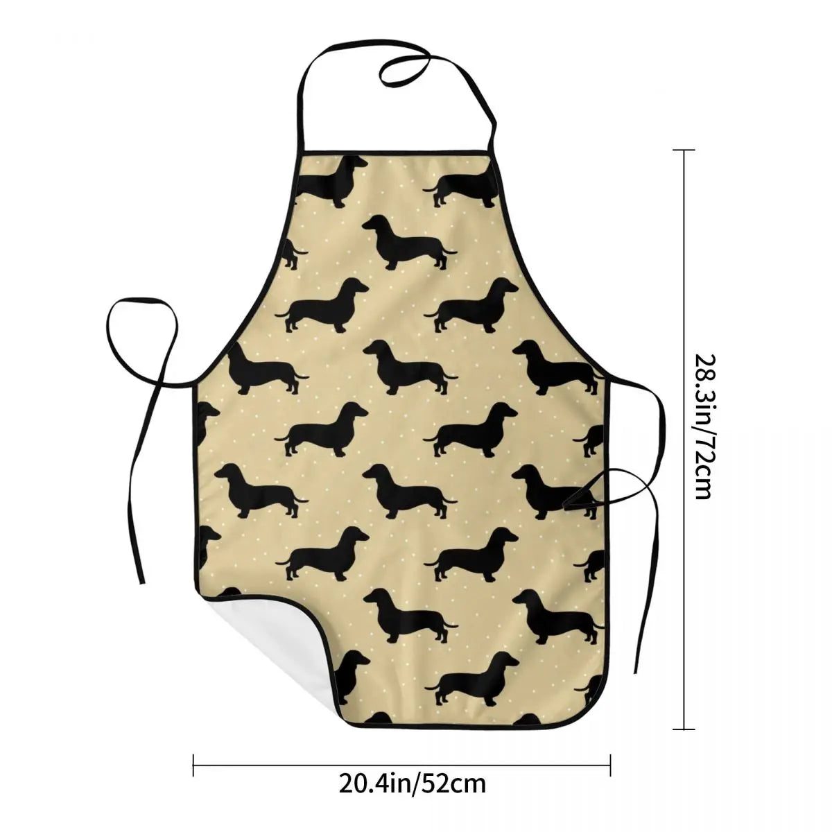 Short Hair Dachshund Cream Pattern Sausage Dog Apron