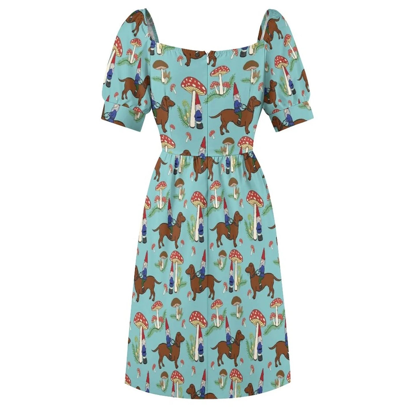 Gnome and Dachshund ladies Sleeveless Dress