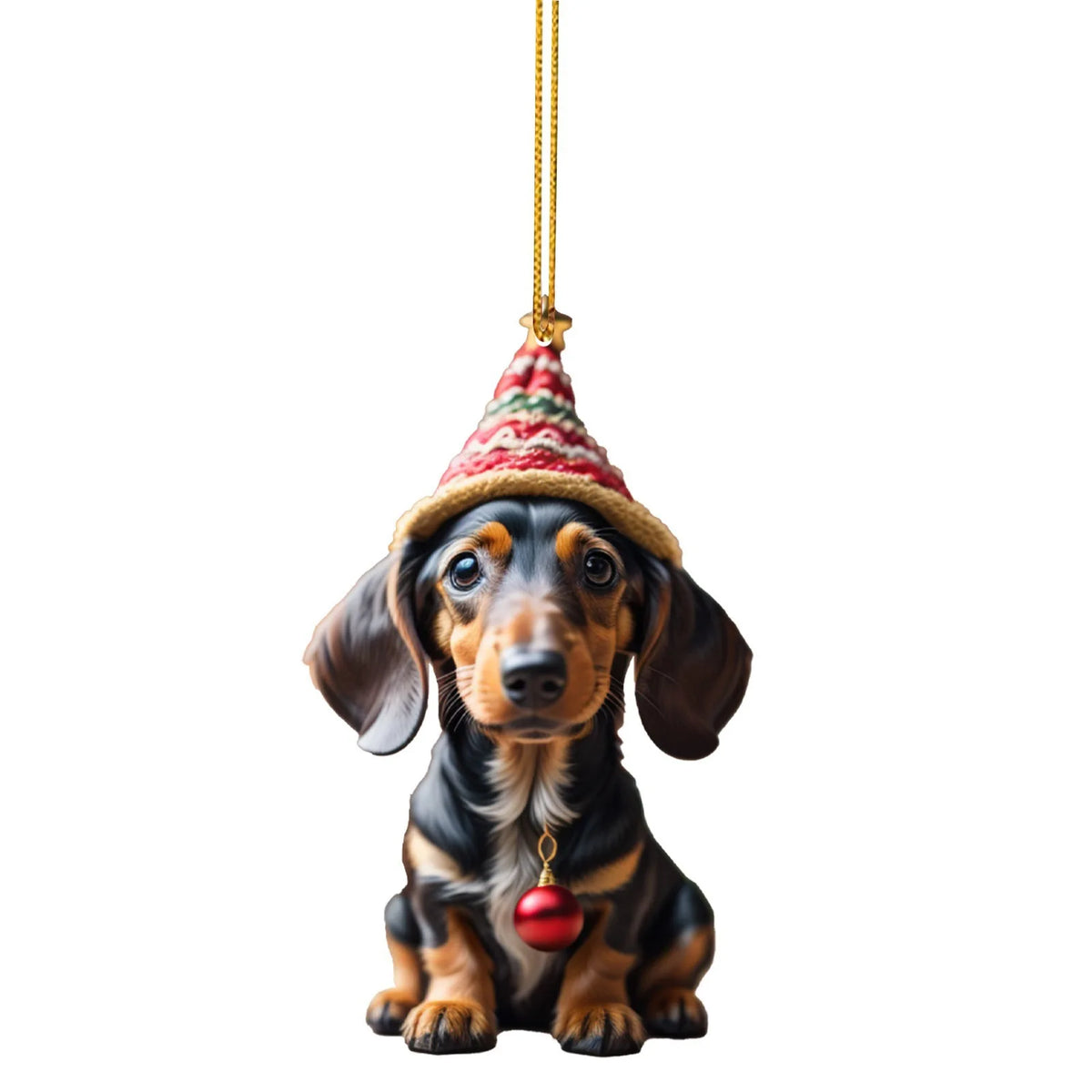 Cartoon Dachshund Christmas Ornaments – Cute Tree Hanging Decor