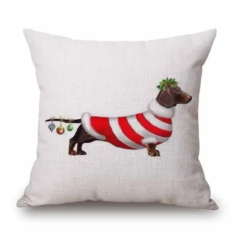 Hand Painting Dachshund Dog Cushion Covers