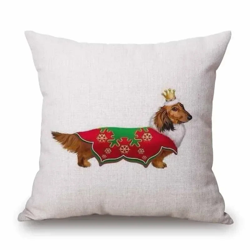 Hand Painting Dachshund Dog Cushion Covers