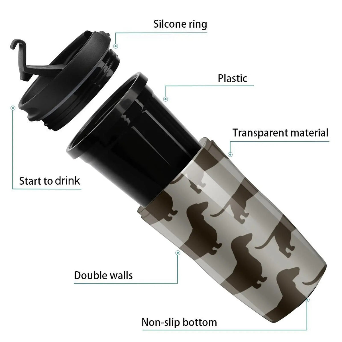 Dachshund Travel Coffee Mug