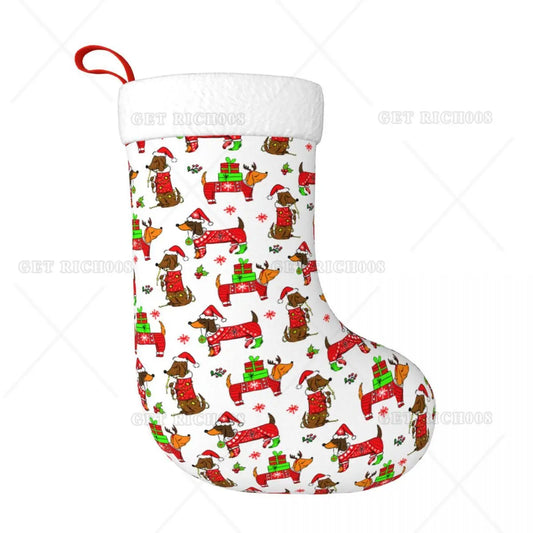 Merry Christmas Dachshund Hanging Stocking