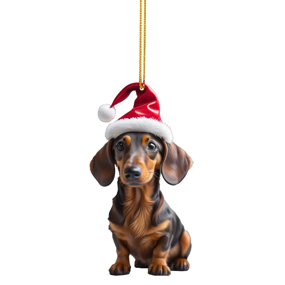 Cartoon Dachshund Christmas Ornaments – Cute Tree Hanging Decor