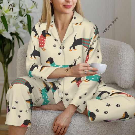 Women Dachshund Pyjamas Set