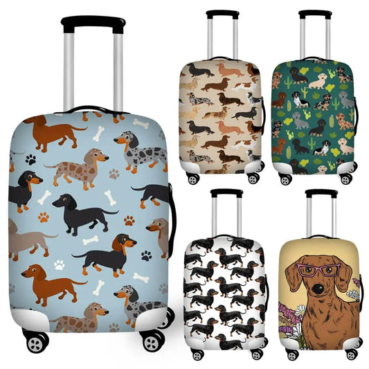 Washable Sausage Dog Suitcase Cover