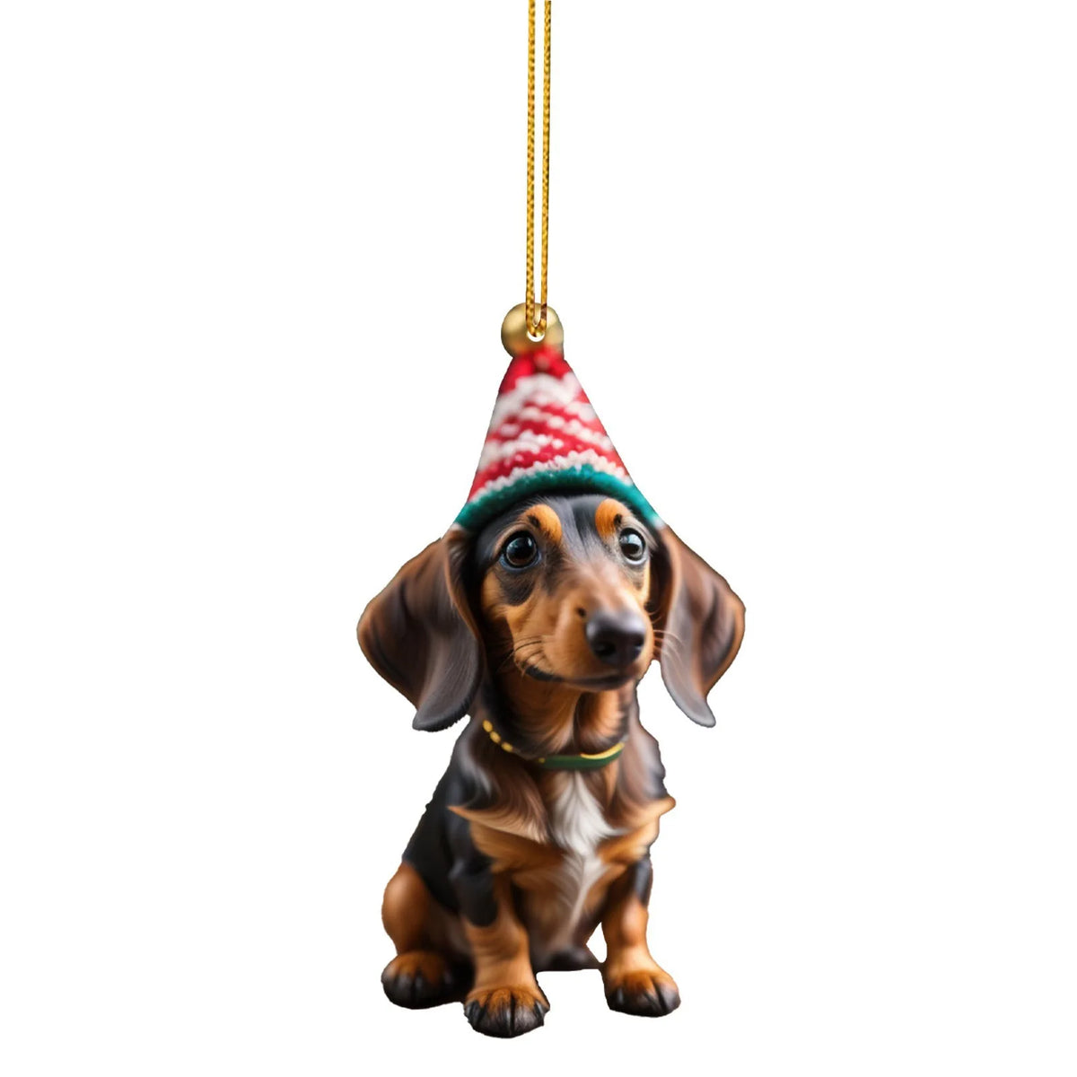 Cartoon Dachshund Christmas Ornaments – Cute Tree Hanging Decor