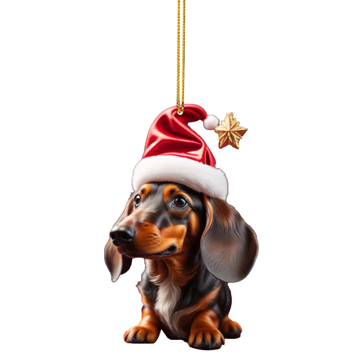 Cartoon Dachshund Christmas Ornaments – Cute Tree Hanging Decor