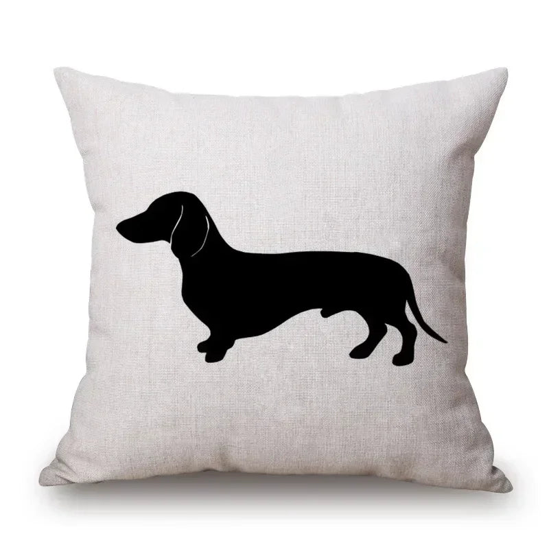 Hand Painting Dachshund Dog Cushion Covers