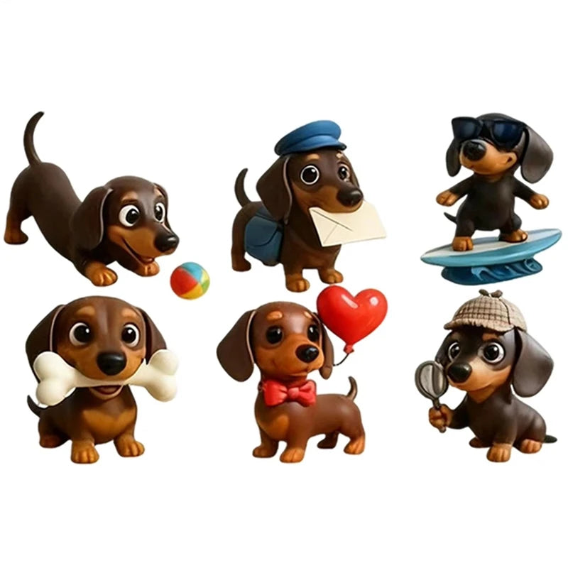 2026 Christmas Dachshund Advent Calendar – 24PCS 2D Dog Figurine Countdown Set