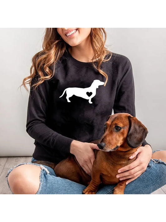 Dachshund Print Female Sweatshirt